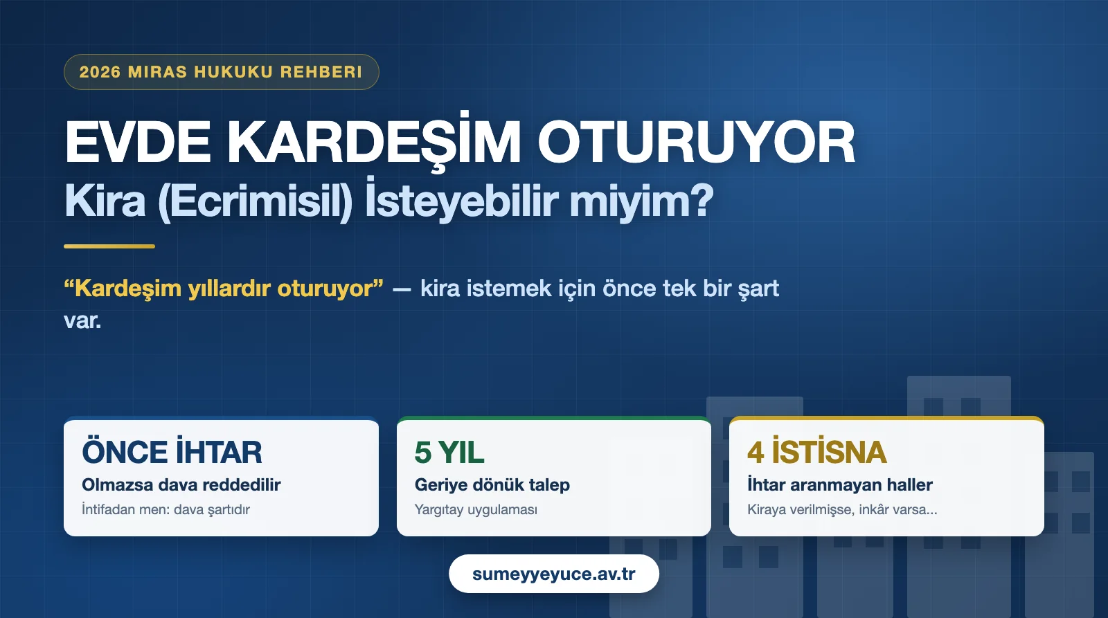 Miras Kalan Evde Kardeşim Oturuyor: Kira İsteyebilir miyim?