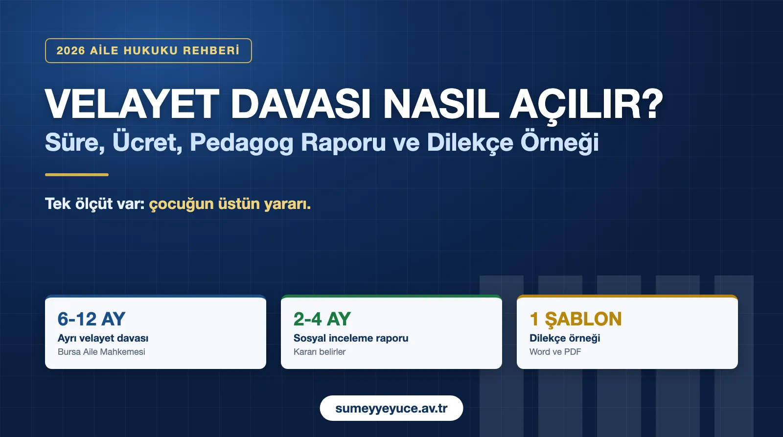 Velayet davası nasıl açılır: Bursa Aile Mahkemesi, 6-12 ay süre, sosyal inceleme raporu ve dilekçe örneği