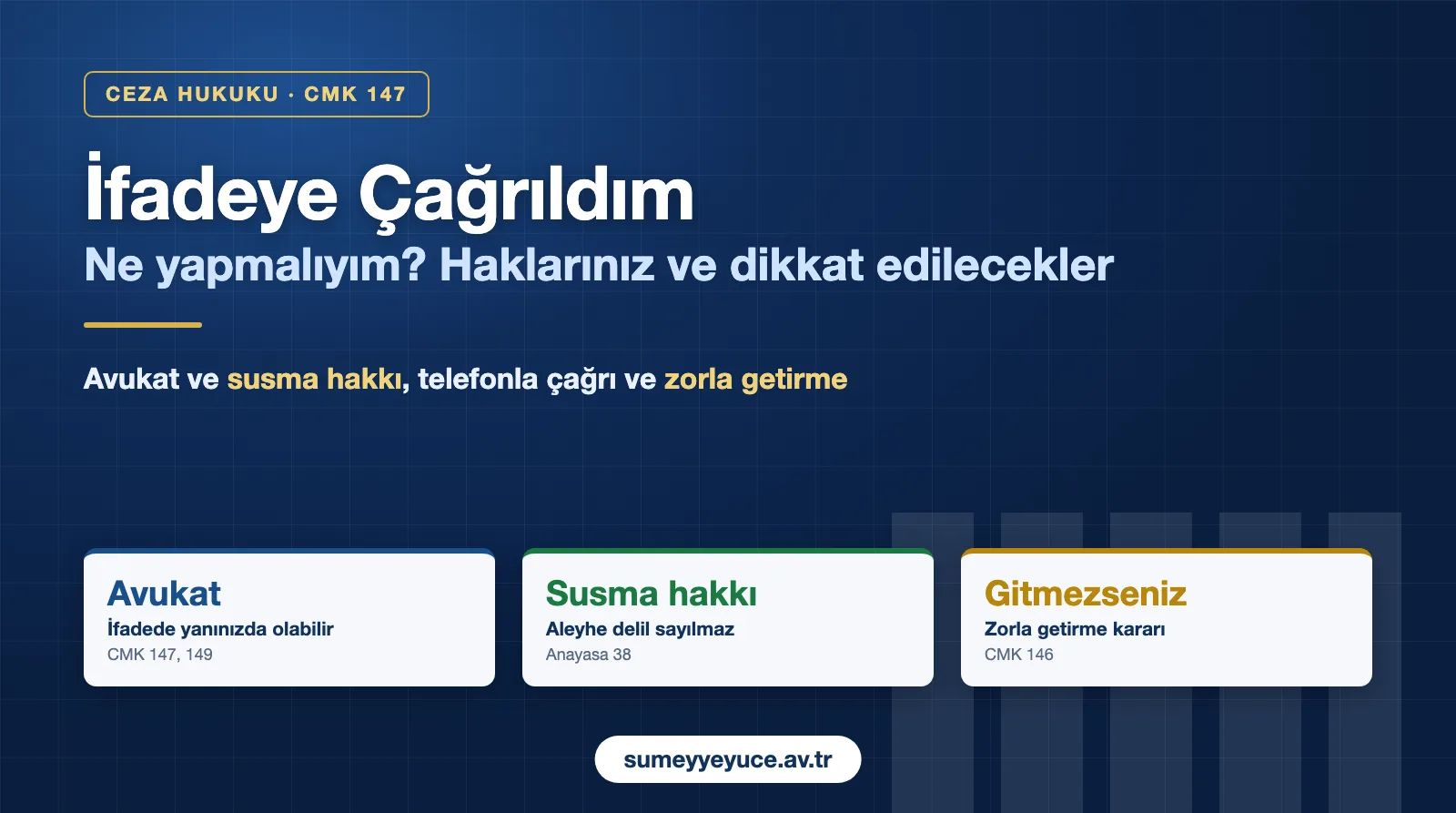 İfadeye çağrıldım ne yapmalıyım: avukat, susma hakkı, telefonla çağrı ve zorla getirme